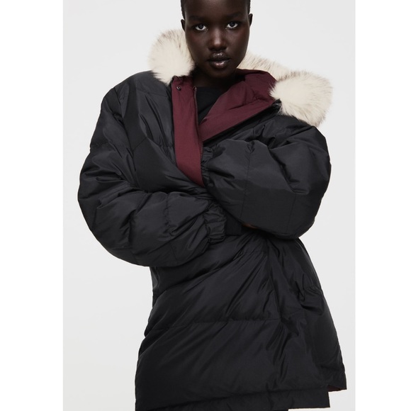 Zara reversible 2 color padded coat - Picture 4 of 8